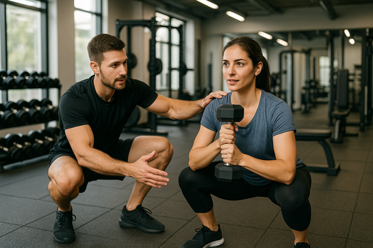 stock image of personal training